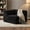 Black, variant on Furniture of America Pom Modern Faux Fur Modular Compressed Corner Chair, Sand Beige
