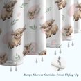 thumbnail image 6 of White Highland Cow Pattern Shower Curtain 36"x72" ,Bathroom Decorative Shower Curtains Set with 12 Hooks,Modern Waterproof Washable Shower Curtain, 6 of 6