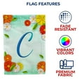 thumbnail image 5 of America Forever Summer Floral Monogram House Flag Letter C 28 x 40 inches Cosmos Yellow Red White Spring Flower Double Sided Vertical Outdoor Yard Lawn Decorative Seasonal Summertime House Flag, 5 of 5