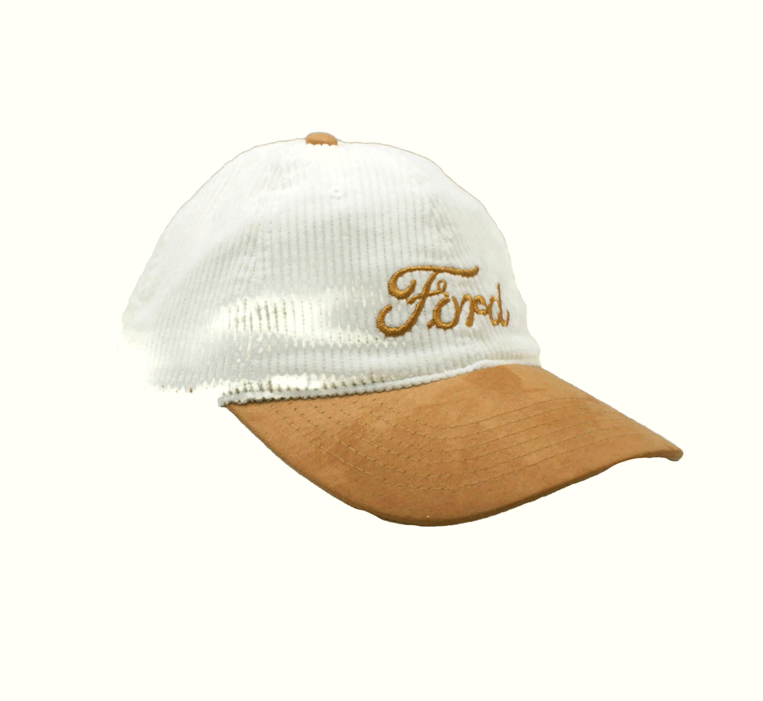 Hat - Ford Embroidered Corduroy / Faux Suede Low Profile Adjustable Cap