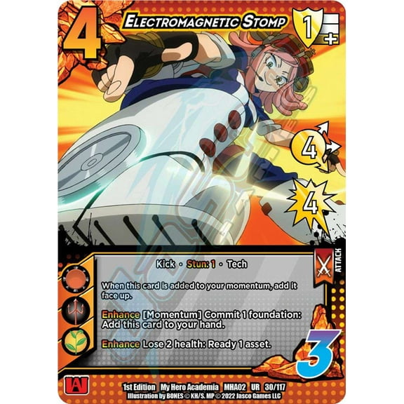 My Hero Academia Series 2 Crimson Rampage Ultra Rare Electromagnetic Stomp #30