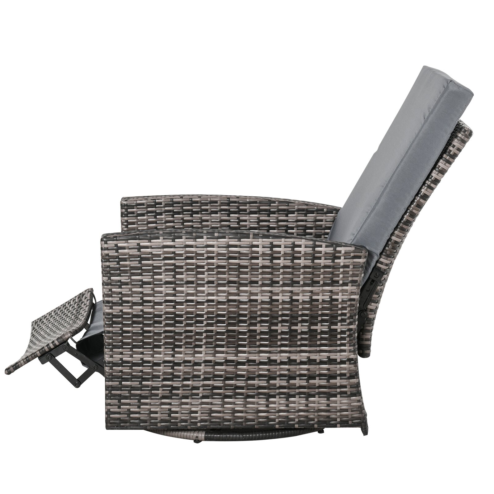 Harrill Swivel Recliner Patio Chair with Cushions, Reclining: Yes, Outer Frame Material: Wicker/Rattan - image 3 of 5
