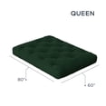 thumbnail image 5 of Loosh Home  6" Canvas Futon Mattress Forest Green Queen, 5 of 5