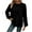 Black, variant on XuJwPNcy Women's Ribbed Sweater Crew Neck Long Sleeve Shirts Fall Loose Solid Knit Pullover with Pockets