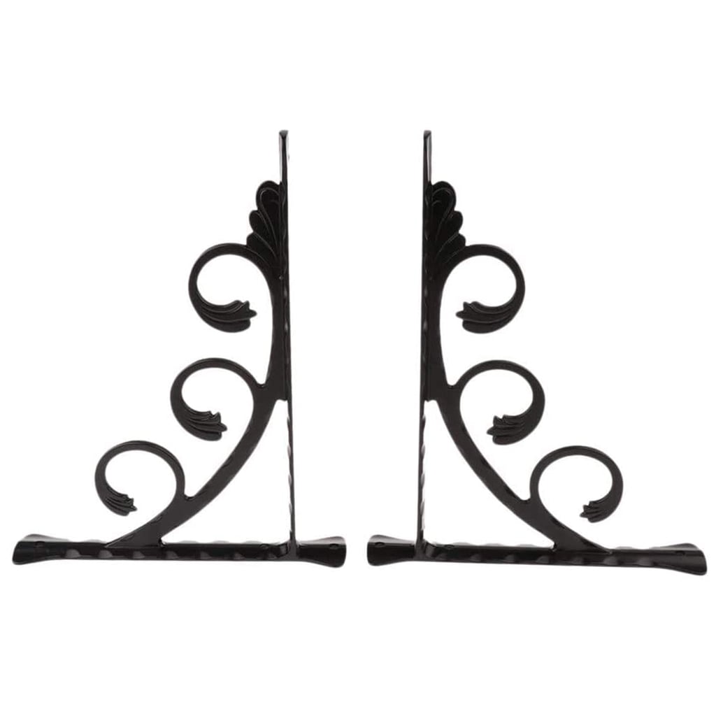 1 Pair Heavy Duty Wall Mounted Brackets Triangular Shape Shelf Bracket Durable