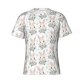 thumbnail image 4 of Qekee Rabbit And Flower Classic Fit T-Shirt Men's Shirt Men's Tight Short Sleeves for Exercise, Running, Mountaineering - Rabbit And Flower, 4 of 9