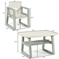 thumbnail image 5 of Spaco Kids Table and 2 Chairs Set with Storage Shelf-White, Toddler Table and Chair Set for Arts & Crafts, Snack Time, Homeschooling, Homework, 5 of 8
