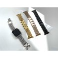 thumbnail image 1 of Adecuado para Apple Watch iwatch 1-7 generación, correa de metal de acero inoxidable tejida con forma de corazón de cadena de cuatro filas, 1 of 5