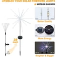 thumbnail image 2 of Solar Firework Meteor Light, Outdoor 8 Mode Solar Garden Starburst Lights with Remote, 112 LED Decorative Landscape Path Lights for Patio Yard Decor (Multicolor) 1 PCS, 2 of 7
