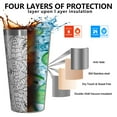 thumbnail image 3 of 16oz Tumblers Halloween Spider Web Pattern Stainless Steel Vacuum Insulated Double Wall Travel Tumbler Cups Mug with Lid and Straw,Cleaning Brush for Coffee,Tea, 3 of 4