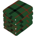 thumbnail image 3 of SKYSONIC 4 PCS Green Plaid Washcloths, 12"x 12" Cotton Wash Cloths, Highly Absorbent and Soft Face Towels for Bathroom,Gym,Hotel and Spa, 3 of 7