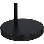 360 Lighting Cora Modern Arc Floor Lamp Standing 72 Tall Black Metal White Linen Drum Shade Decor for Living Room Reading Bedroom Office House Home