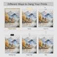 thumbnail image 4 of PixonSign Frameless Wall Art Pastel Mountain with Golden Forest Prints, Set of 4 Nature Wilderness Wall Décor, Modern Adhesive Canvas Posters for Living Room, Bedroom, Office - 11"x14", 4 of 5