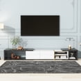 thumbnail image 2 of SWQQWEI 51''-98.4'' Modern Extendable Tv Console Up To 90'', 2 Drawers and 4 Shelves for Living Room, 2 of 10