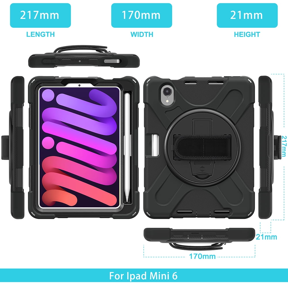 For Apple iPad Mini 6 (2021) Heavy Duty Rugged Hybrid with