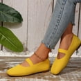 thumbnail image 7 of HaiMao Wide Toe Box Flats Women Comfort Slip On Ballet Shoes Mary Jane Dressy Knit Flats with Straps Washable Casual office Yellow 6.5(38), 7 of 7
