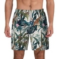 thumbnail image 3 of Uemuo Hawaiian Style Pattern Mens Swim Trunks Quick Dry Board Shorts with Mesh Lining, Stretch Beach Shorts Quick Dry No-Chafing Board Shorts-Small, 3 of 9