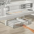thumbnail image 6 of Pull Out Cabinet Organizer, Drawer Organizer, Slide Out Durable Plastic Under Desk Storage for Kitchen Pantry, Cabinet Accessories, White Small, 6 of 8