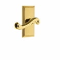 thumbnail image 3 of Grandeur 822748 Carre Solid Brass Rose Left Handed Passage Door Lever Set - Bronze, 3 of 6