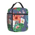 thumbnail image 4 of YFYANG Sac à Lunch Portable Réutilisable Adulte / Enfants, Motif Fleur Tropicale Aquarelle Mains Libres Poignée à Boucle Isolation / Sac Froid pour École, Travail, Pique-Niques, Voyage, 4 of 6