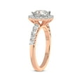 thumbnail image 4 of Cushion Shape 2 Carat IGI Certified Lab Grown Diamond Ring | 14K Rose Gold | Vionna Round Halo Lab Diamond Engagement Ring | FG-VS1-VS2 Quality Friendly Diamonds, 4 of 5
