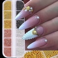 thumbnail image 4 of Perlas de caviar para uñas Bellecrey, 0,8 mm, 6 tamaños, acero inoxidable, 4 of 9