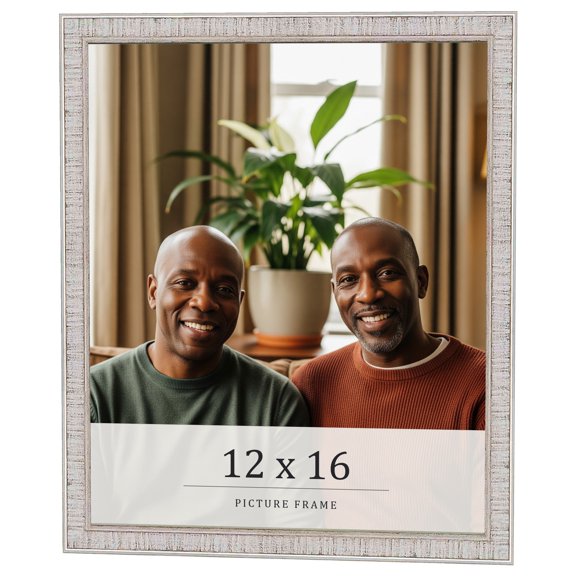 12x16 Frame White Real Wood Picture Frame Width 0.75 inches | Interior Frame Depth 0.5 inches |