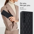 thumbnail image 6 of Allytechgroup Galaxy Z Fold5 5G Case, Slim Fit Premium PU Leather Stylish Protective Shockproof Fashionable Phone Cases Cover for Samsung Galaxy Z Fold 5, Black, 6 of 8
