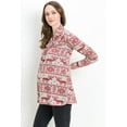 thumbnail image 2 of Reindeer Shawl Collar Maternity Tunic Sweater, 2 of 2