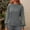 Gray, variant on Itsame Women Knitted Sweater Crew Neck Pullover Sweatershirt Long Sleeves Solid Color Relaxed Sweatshirts Gray Size 2XL
