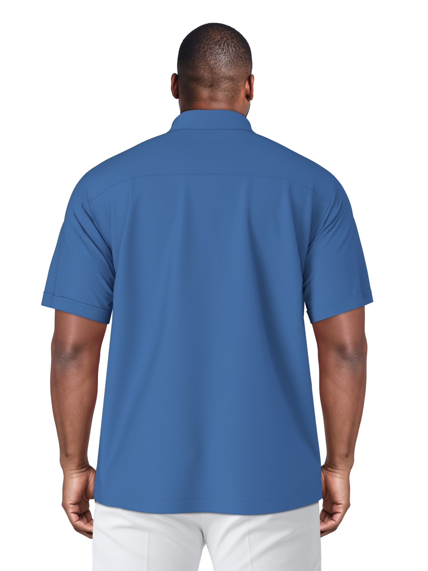 Cafe Luna Men's and Big Men's Panel Print Short Sleeve Woven Shirt, Size S-4XL