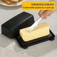 thumbnail image 4 of Butter Dish with Lid for Countertop, Jeaker Black Butter Crock with Stainless Steel Multipurpose Butter Knife, Butter Container, Kitchen Gift for Wife, Mother, 4 of 8