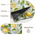 thumbnail image 6 of 2x3 Ft Entryway Area Rug, Summer Lemon Kitchen Rug Runner Washable Floor Mat, Yellow Green Watercolor Botanical Blue Plaid Non Slip Indoor Door Mat Throw Carpet for Bathroom Living Room Bedroom, 6 of 8