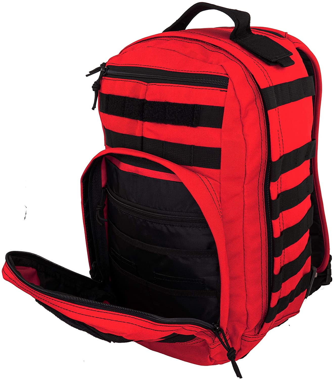 LINE2design First Aid Trauma Backpack Kit - EMS Medical Molle Bag Kit - Red