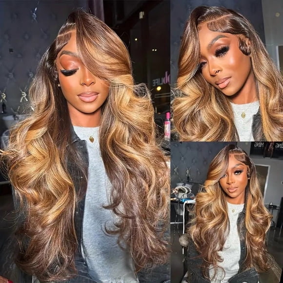 Fashionable synthetic wig with lace front and big wavy curls