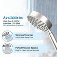 thumbnail image 3 of ALL METAL Handheld Shower Head with Hose and Brass Holder- BRUSHED NICKEL - 2.5 GPM High Pressure Shower Heads - Hand Shower Head with Adjustable Shower Wand Bracket - 6ft Flexible Extension, 3 of 5