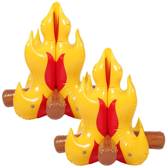 FRCOLOR 2pcs PVC Bonfire Inflatable Party Decoration Bonfire Inflatable Camping Campfire