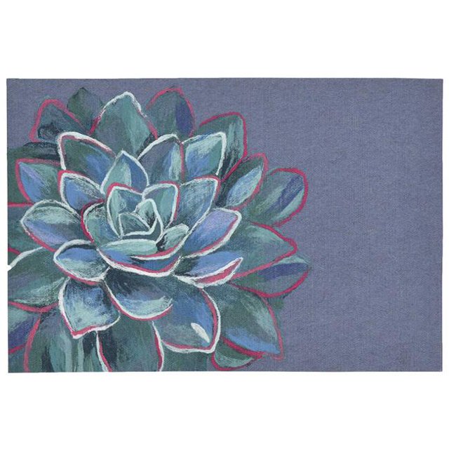 Trans-Ocean Importe ILU23328803 23 x 35 Po Liora Manne Illusions Succulente Machine Intérieure et Extérieure Mat - Lapis