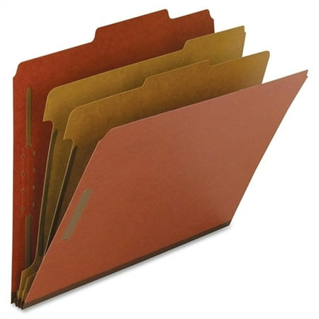 Nature Saver Red Recycled Pressboard Classification Folders, 10 per Box