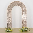 thumbnail image 2 of Efavormart Rose Gold Big Payette Sequin Open Arch Backdrop Cover, Sparkly U-Shaped Fitted Wedding Arch Slipcover - 8ft, 2 of 6