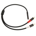 thumbnail image 1 of 3.5mm Female To 2RCA Male Cable, Stereo Gold Plated Bidirectional  Y Splitter Cord  For Tablet For Speaker, 1 of 8