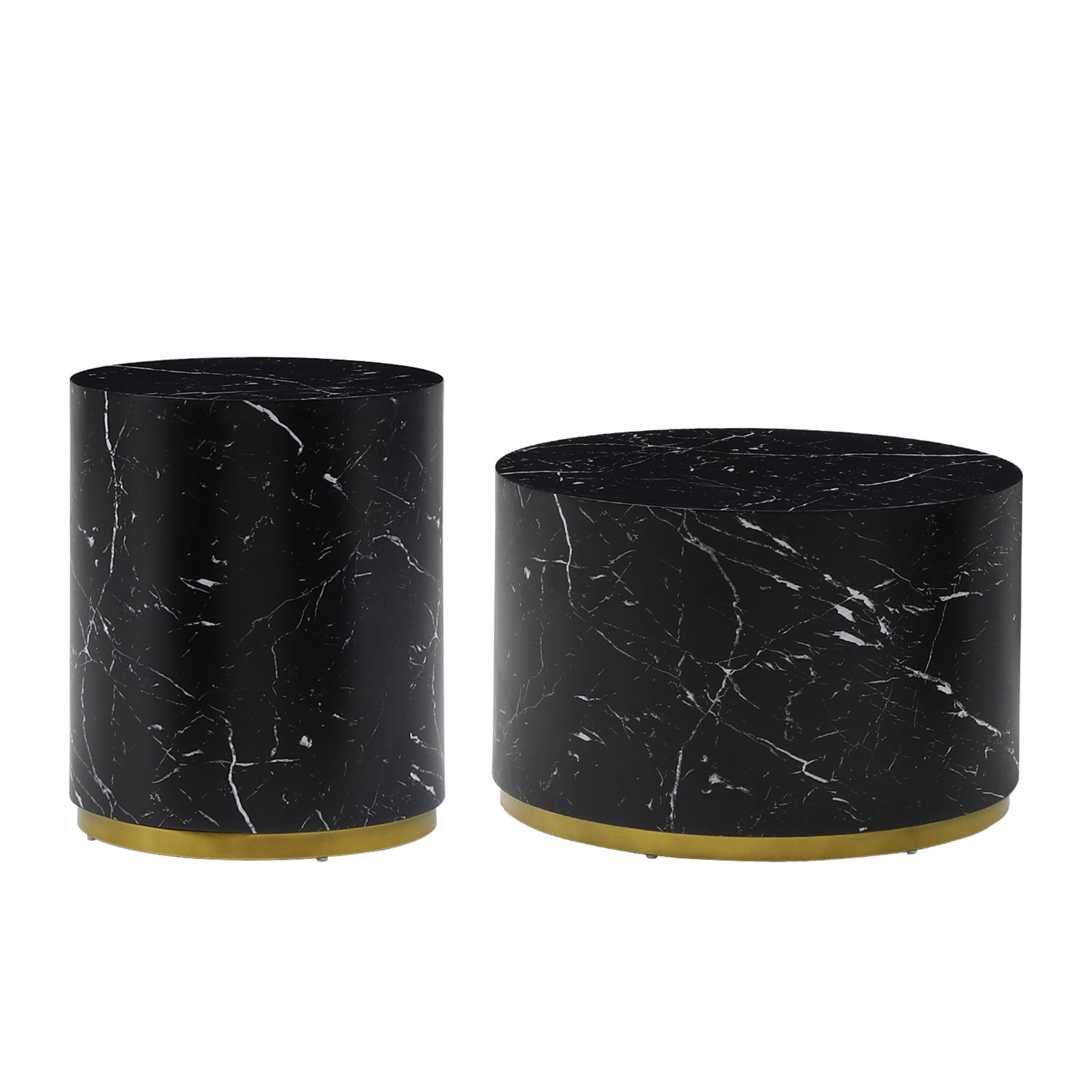 Noble House 15.75" Round Side Table, Modern MDF Accent End Table, Wear-Resistant Finish for Living Room, Black