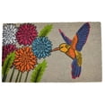 thumbnail image 1 of Imports Decor 556PVC Paillasson en Fibre de Coco avec Endos en PVC, Colibri Bleu, 1 of 2