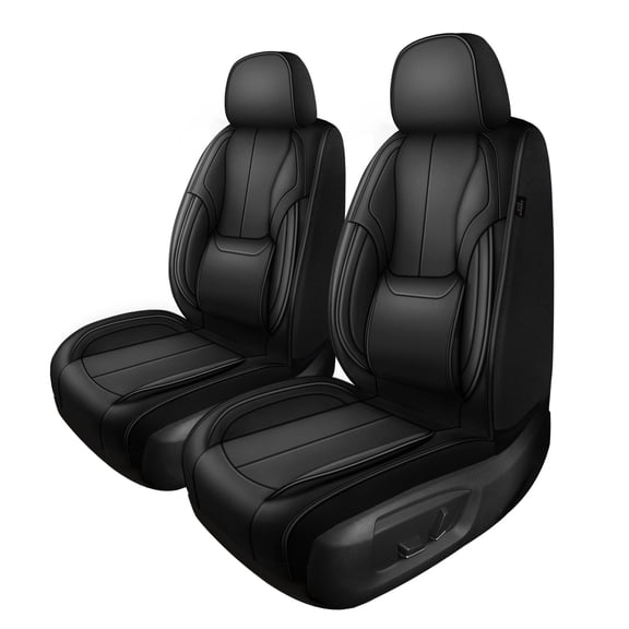 AQBDDBQ Front Car Seat Covers for Nissan Rogue 2008-2026 Breathable Comfort Leather Seat Covers Car Seat Protector Black,Front Set(2 Seats)