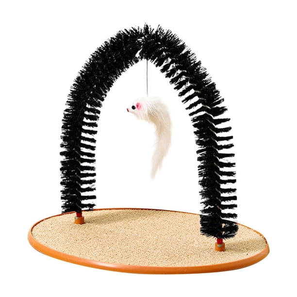 ¡Campaña con descuento!Dispositivo antipicazón y frotador para el pelo de gato, cepillo de plástico en forma de arco, rascador para gatos, juguete para gatos, cuidado del cabello, placer personal, ra