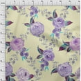 thumbnail image 3 of oneOone Organic Cotton Poplin Twill Fabric Watercolor Leaves & Peony Floral Fabric Prints By Yard 42 Inch Wide, 3 of 4