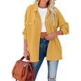 thumbnail image 2 of Blusa De Mujer, Camisa De Fibra De Poliéster, Cómoda Para La Oficina ANGGREK Amarillo S, 2 of 5