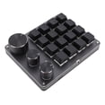 thumbnail image 1 of 16 Key Programmable Mechanical Macro Pad, Customizable Gaming Keypad with 3 Knobs, LED Light, Red Switch, Compact Wired Keyboard for PC, Editing, Shortcuts, 1 of 7