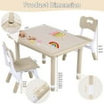 thumbnail image 7 of Toddler Table and Chair Set, Height Adjustable-Upgrade Kids Desk and 2 Chairs for Ages 3-8, Children's Multi-Activity Table with Graffiti Desktop and Marble Pattern for Home/Daycare/Classroom, 7 of 7