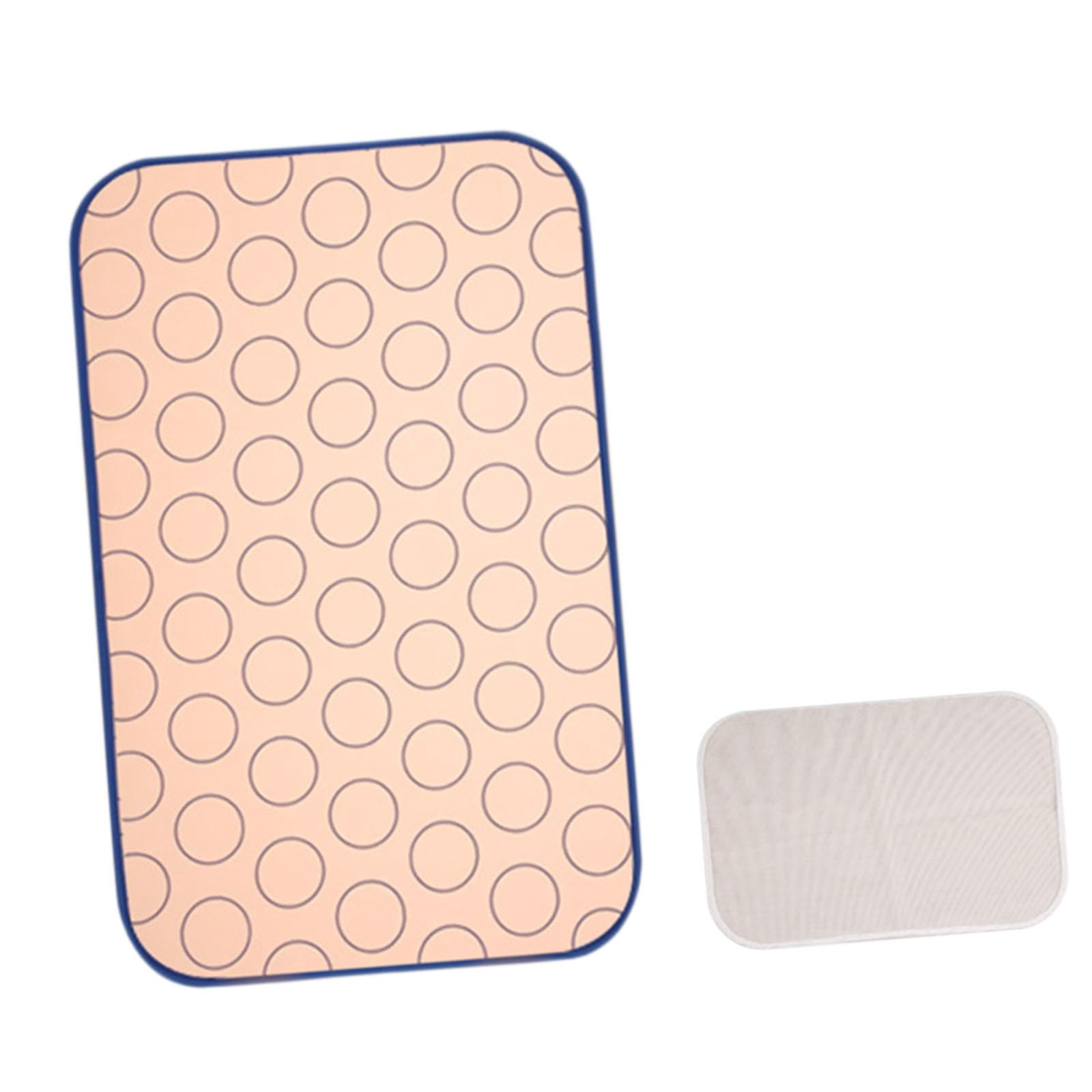 TISHITA Ironing Mat for Table Top Flat Surface Heat Resistant Foldable Non Slip with Heat Insulation Net Ironing Pad for Table Washer 45cmx70cm